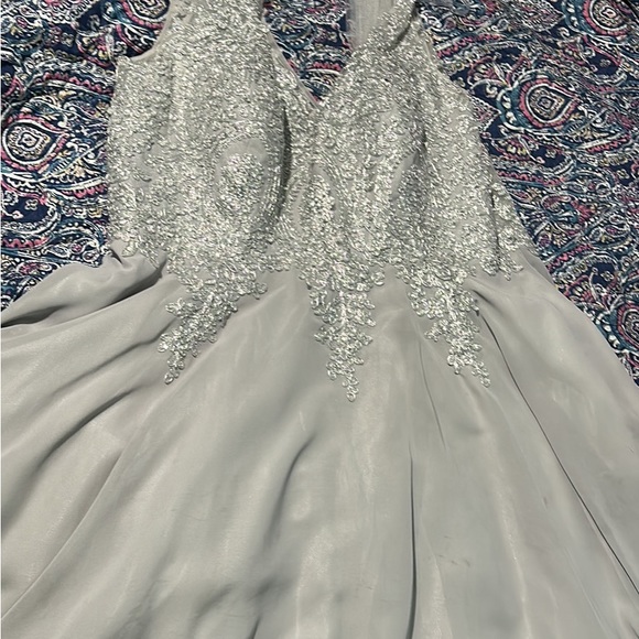 Silver Dama/Quince/Fancy Ball dress - Picture 1 of 10